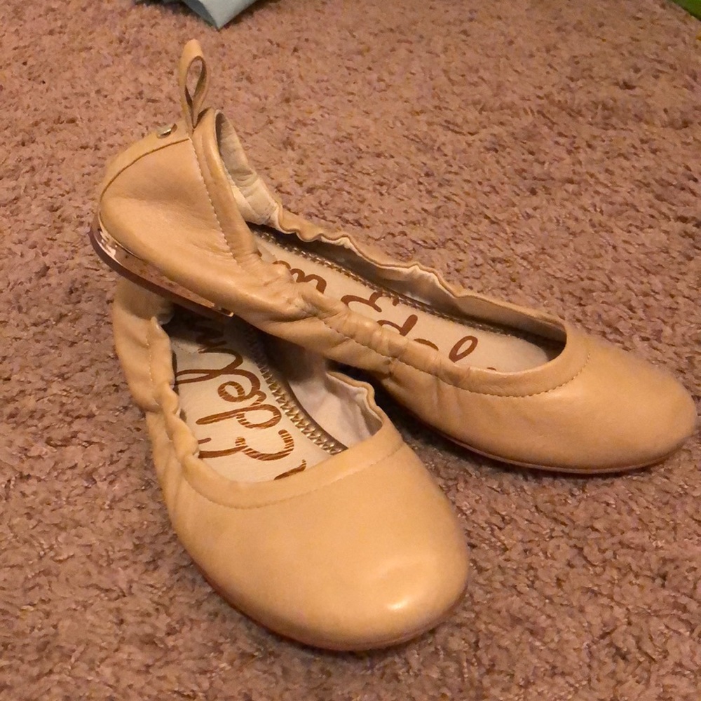 Sam Edelman Ballet Flats with gold heel detailing